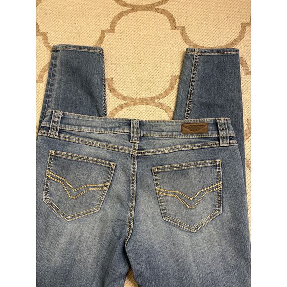 Harley Davidson Low rise skinny women’s blue jeans, size 12P - Picture 6 of 16